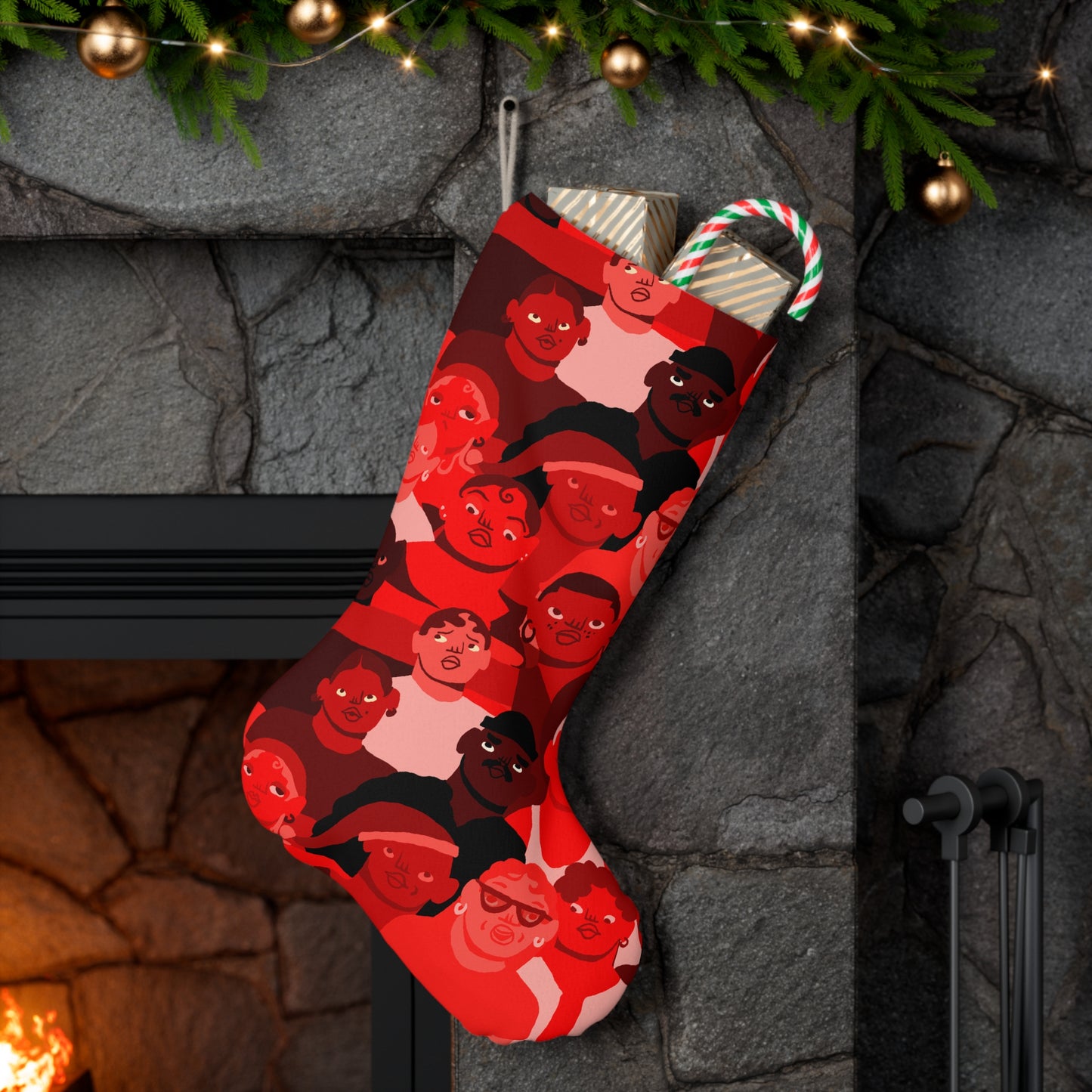 Waiting for Santa Stocking